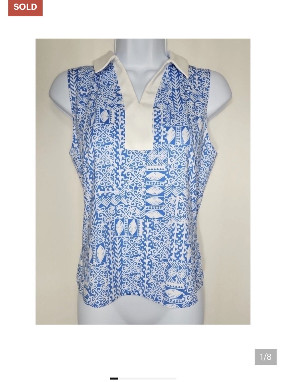 Sigrid Olsen Sleeveless Printed Polo